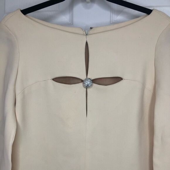 Vintage Vera Hicks long sleeve key hole dress, size medium - Picture 3 of 14